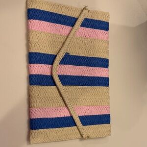 Shiraleah Beige and Pink Fabric with Gold Accent